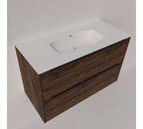 Тумба под раковину (без раковины) LA FENICE TESORO дуб Галифакс табак, 100 см 503588