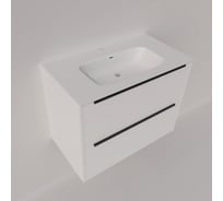 Тумба под раковину (без раковины) LA FENICE TESORO платиновый белый, 80 см 503599