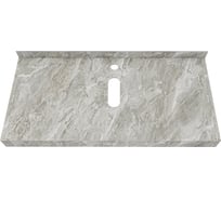 Столешница под раковину керамогранитная Teymi Helmi 100 см, цвет серый мрамор T150210 ЦБ-00270492