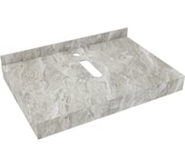 Столешница под раковину керамогранитная Teymi Helmi 70 см, цвет серый мрамор T150207 ЦБ-00270497