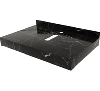 Столешница под раковину керамогранитная Teymi Helmi 70 см, цвет черный мрамор T150307 ЦБ-00270498