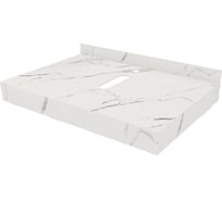 Столешница под раковину керамогранитная Teymi Helmi 70 см, цвет белый мрамор T150107 ЦБ-00270496