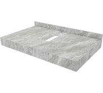 Столешница под раковину керамогранитная Teymi Helmi 80 см, цвет серый мрамор T150208 ЦБ-00270500