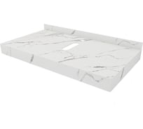 Столешница под раковину керамогранитная Teymi Helmi 90 см, цвет белый мрамор T150109 ЦБ-00270502