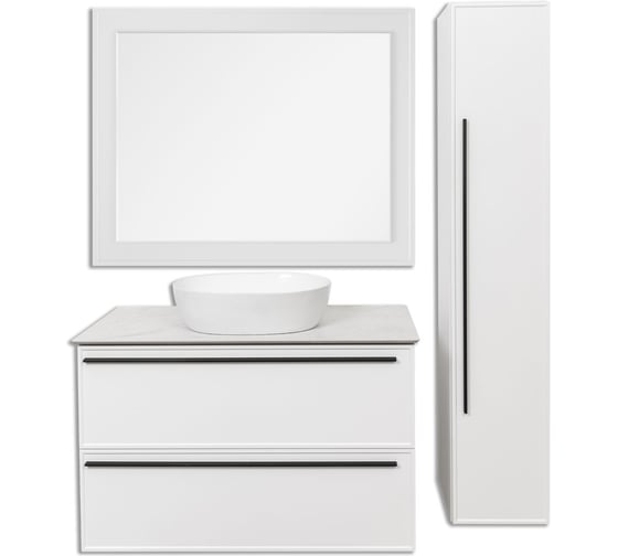 Зеркало с подсветкой LA FENICE Cubo Bianca 100x80, белое 503565