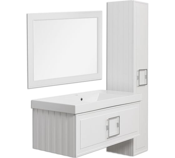 Зеркало с подсветкой LA FENICE Cubo Bianca 80x60, белый матовый 503561