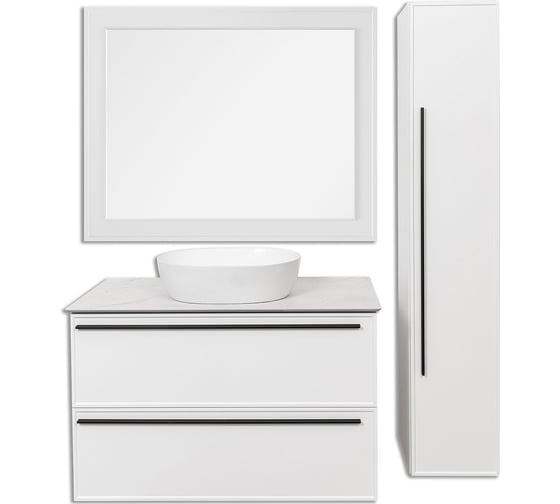 Зеркало с подсветкой LA FENICE Cubo Bianca 80x60, белый матовый 503561
