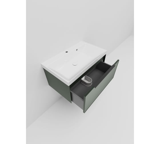 Тумба под раковину (без раковины) LA FENICE SIMPLA Grigio серо-зелёная 80 см 531881