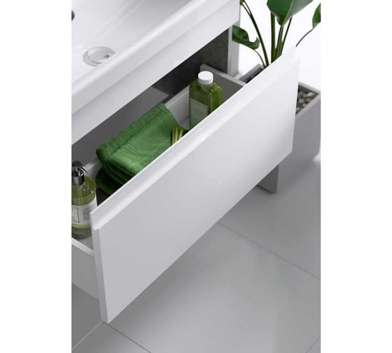 Подвесная тумба AQWELLA Smart 60 см, в цвете бетон светлый SRT0106BS