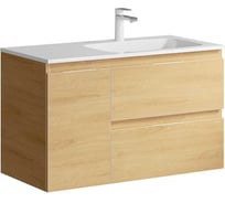 Подвесная тумба AQWELLA для ванной Акцент для раковины 16778341 левая 90 см, дуб золотой ACC0109LDZ