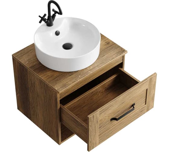 Подвесная тумба AQWELLA Craft 60 см, в цвете дерево темное CRF0106DB