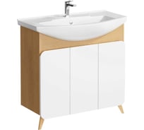 Напольная тумба для ванны AQWELLA Basic 85 см в цвете дерево светлое BAS0108DZ