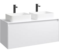 Корпус тумбы под умывальник подвесной AQWELLA Mobi цвет белый 120 см MOB0112W