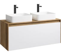 Корпус тумбы под умывальник подвесной AQWELLA Mobi цвет дуб балтийский 120 см MOB0112DB