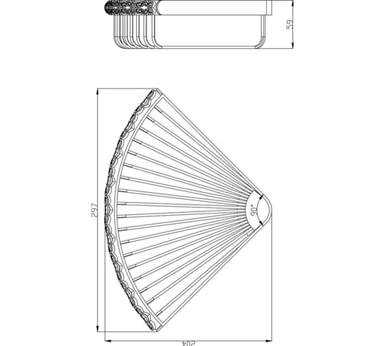 Угловая полка Lemark Jasmine 2-ярусная LM6682ORB