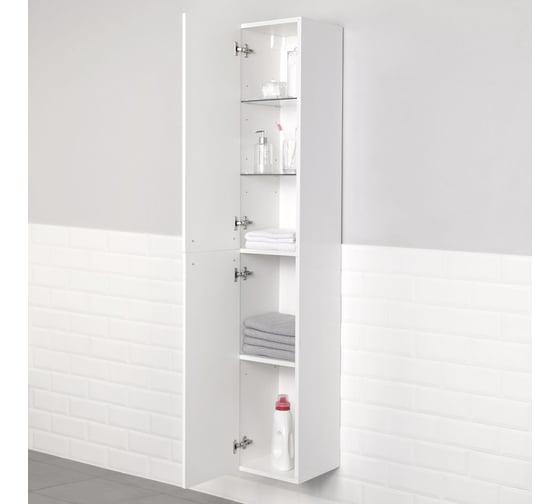 Подвесной/напольный пенал ИТАНА White 30 300х300х1700 44525
