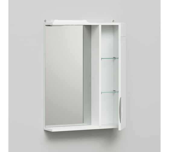 Шкаф зеркало ИТАНА Nrava Aqua Адель 60 600х160х750 правое со светильником 56975
