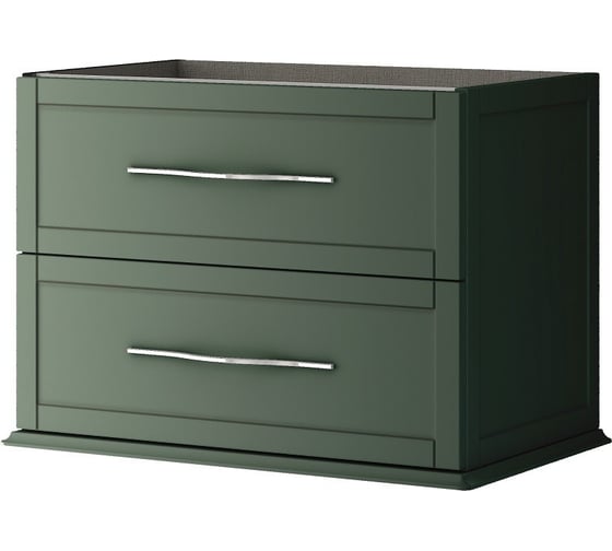 Тумба подвесная под раковину с двумя выдвижными ящиками CEZARES TIFFANY, Verde opaco, 74x46x55 см, 55330 1