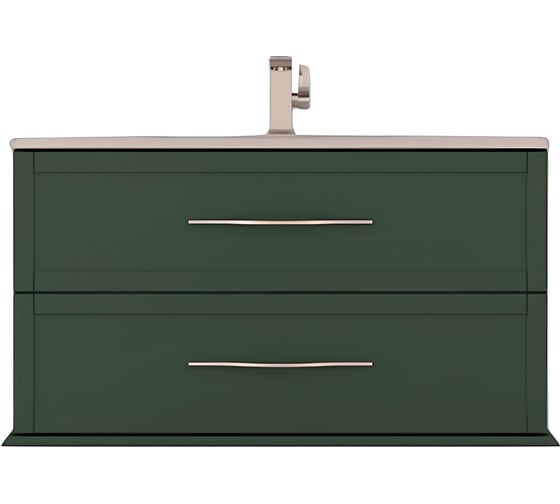 Тумба подвесная под раковину с двумя выдвижными ящиками CEZARES TIFFANY, Verde opaco, 74x46x55 см, 55330