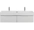 Тумба подвесная под раковину Cezares с двумя выдвижными ящиками PREMIUM Plisse Bianco opaco, 120x44x25 см 55426 1