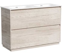 Тумба под раковину Sancos Libra Floor напольная, 1190x450x840, 2 ящика с доводчиками, дуб галифакс натуральный, LB120F-2EG