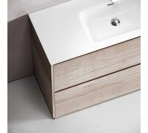 Тумба под раковину Sancos Libra Floor напольная, 1190x450x840, 2 ящика с доводчиками, дуб галифакс натуральный, LB120F-1EG