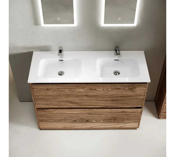 Тумба под раковину Sancos Libra Floor напольная, 1190x450x840, 2 ящика с доводчиками, дуб чарльстон, LB120F-2ECH