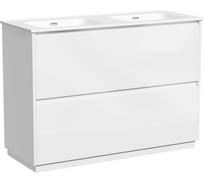 Тумба под раковину Sancos Libra Floor напольная, 1190x450x840, 2 ящика с доводчиками, белый глянец, LB120F-2W