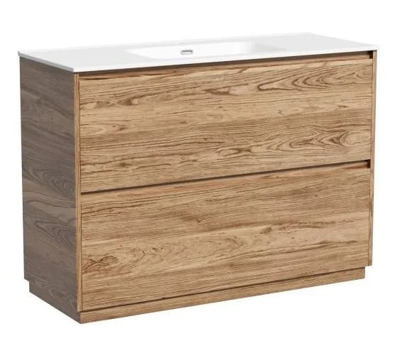Тумба под раковину Sancos Libra Floor напольная, 1190x450x840, 2 ящика с доводчиками, дуб чарльстон, LB120F-1ECH