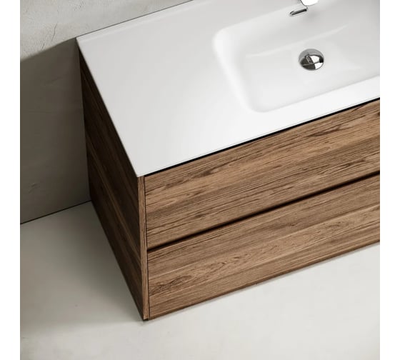 Тумба под раковину Sancos Libra Floor напольная, 1190x450x840, 2 ящика с доводчиками, дуб чарльстон, LB120F-1ECH