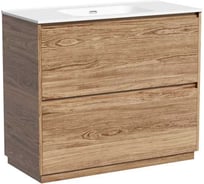 Тумба под раковину Sancos Libra Floor напольная, 990x450x840, 2 ящика с доводчиками, дуб чарльстон, LB100FECH