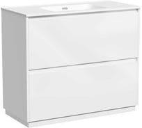 Тумба под раковину Sancos Libra Floor напольная, 990x450x840, 2 ящика с доводчиками, белый глянец, LB100FW