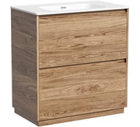 Тумба под раковину Sancos Libra Floor напольная, 790x450x840, 2 ящика с доводчиками, дуб чарльстон, LB80FECH