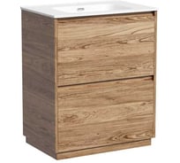 Тумба под раковину Sancos Libra Floor напольная, 690x450x840, 2 ящика с доводчиками, дуб чарльстон, LB70FECH