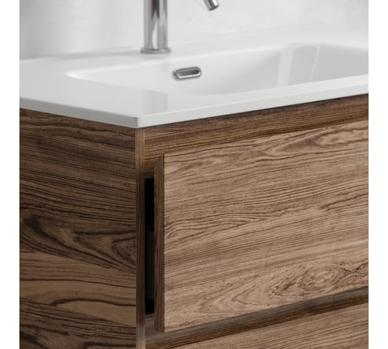 Тумба под раковину Sancos Libra Floor напольная, 690x450x840, 2 ящика с доводчиками, дуб чарльстон, LB70FECH