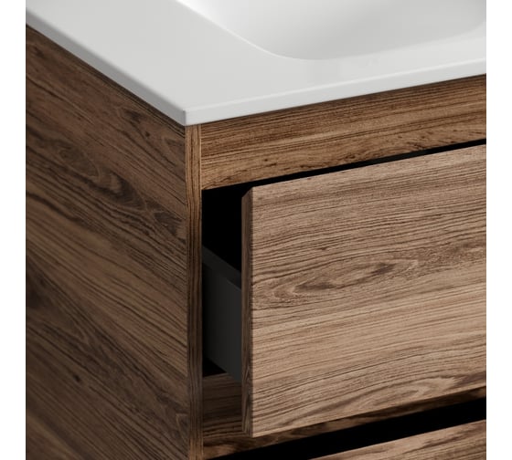 Тумба под раковину Sancos Libra Floor напольная, 590x450x840, 2 ящика с доводчиками, дуб чарльстон, LB60FECH