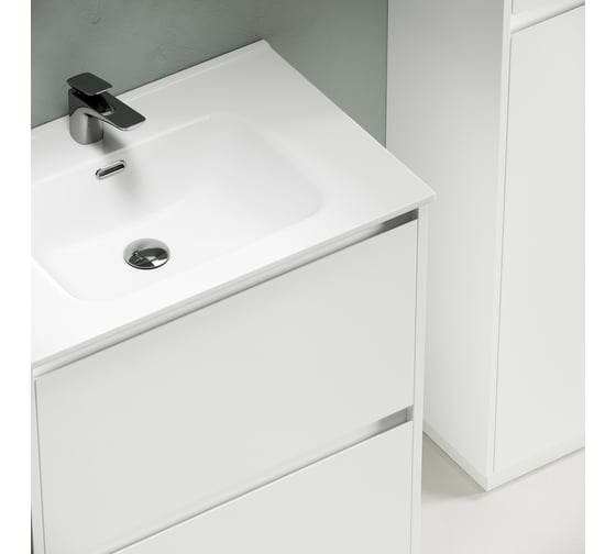 Тумба под раковину Sancos Libra Floor напольная, 690x450x840, 2 ящика с доводчиками, белый глянец, LB70FW