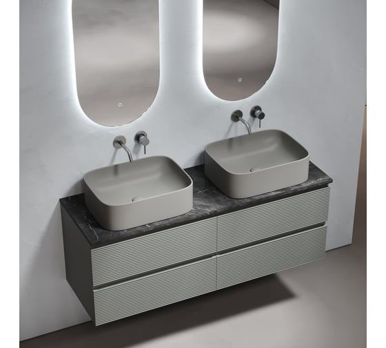 Столешница для ванной комнаты из керамогранита Sancos Black Sky 1600x460 без отверстия под смеситель, арт. TT160A1