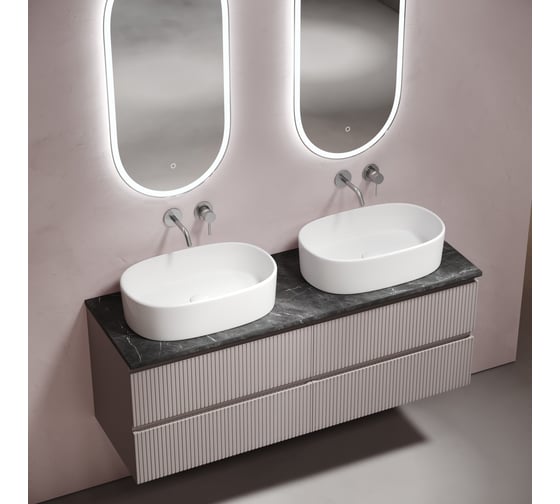 Столешница для ванной комнаты из керамогранита Sancos Black Sky 1600x460 без отверстия под смеситель, арт. TT160A1