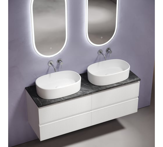 Столешница для ванной комнаты из керамогранита Sancos Black Sky 1600x460 без отверстия под смеситель, арт. TT160A1