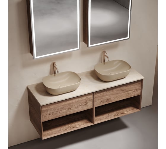 Столешница для ванной комнаты из керамогранита Sancos Kreman 1400x460 c отверстием под смеситель, арт. TT140A2X