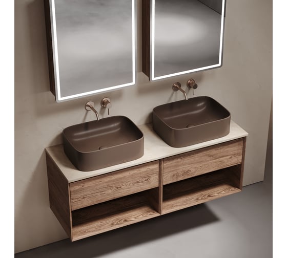 Столешница для ванной комнаты из керамогранита Sancos Kreman 1600x460 без отверстия под смеситель, арт. TT160A2