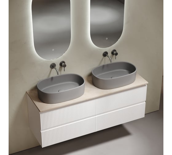 Столешница для ванной комнаты из керамогранита Sancos Kreman 1600x460 без отверстия под смеситель, арт. TT160A2