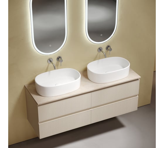 Столешница для ванной комнаты из керамогранита Sancos Kreman 1600x460 без отверстия под смеситель, арт. TT160A2