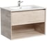 Подвесная тумба Sancos Marmi 1.0 690x445x520 c одним ящиком оснащенным доводчиками скрытого монтажа и открытой нишей, дуб галифакс натуральный, арт. MR1.070EG 1