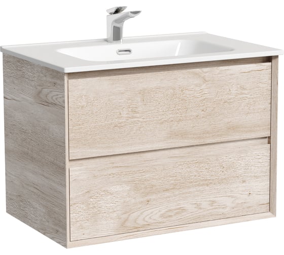 Подвесная тумба Sancos Marmi 2.0 690x445x520 с двумя ящиками оснащенными доводчиками скрытого монтажа, дуб галифакс натуральный, арт. MR2.070EG 1