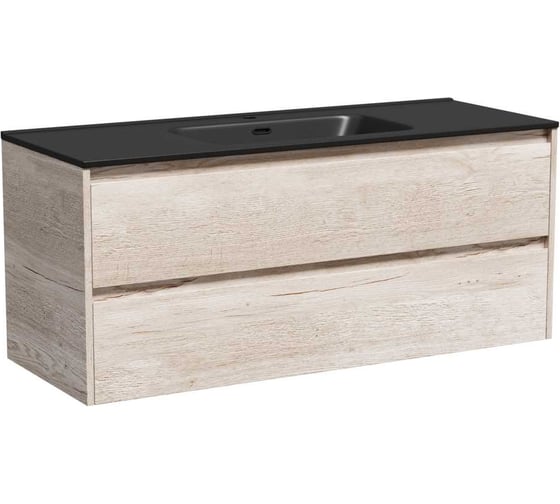 Подвесная тумба Sancos Libra 1190x450x500, c двумя ящиками оснащенными доводчиками, дуб галифакс натуральный, арт. LB120-1EG 1