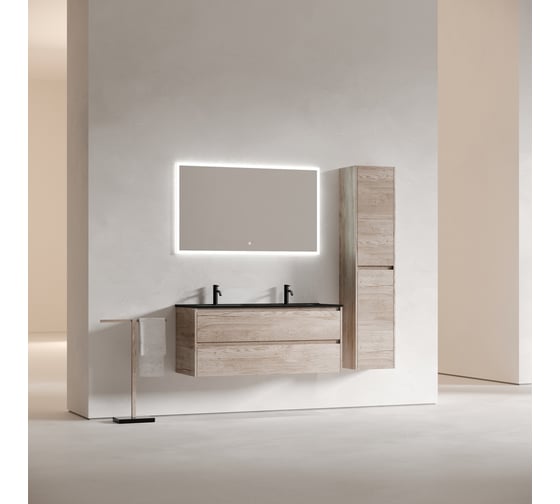 Подвесная тумба Sancos Libra 1190x450x500, c двумя ящиками оснащенными доводчиками, дуб галифакс натуральный, арт. LB120-2EG