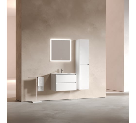 Подвесная тумба Sancos Libra 690x450x500, c двумя ящиками оснащенными доводчиками, белый глянец , арт. LB70W