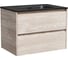 Подвесная тумба Sancos Libra 690x450x500, c двумя ящиками оснащенными доводчиками, дуб галифакс натуральный, арт. LB70EG 1